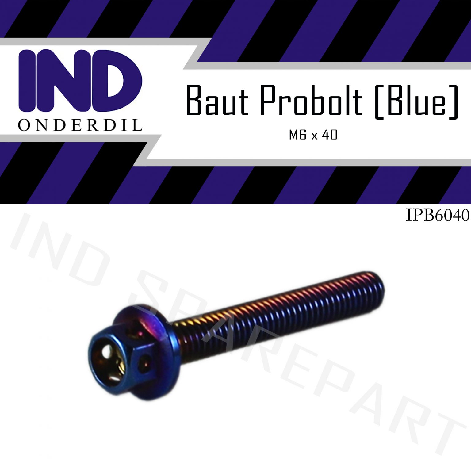 Baut Baud Probolt Pro Bolt Blue Biru M X X Kunci Drat