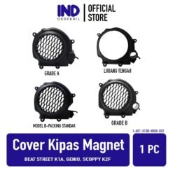 Cover Kipas Magnet Spiner Honda K0J Beat LED New Deluxe K1A & Genio Penutup Tutup Tameng Pelindung Radiator Fan Hitam Polos Magnit Lubang Custom Bolong Untuk Spinner