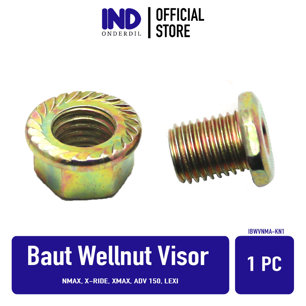 Baut-Baud Mur Wellnut-Welnut-Well-Wel Nut Visor-Windshield-Winsil-Winshild Anti Jebol Variasi NMAX-N MAX & XMAX-X MAX & X-Ride & Lexi & Honda ADV 150