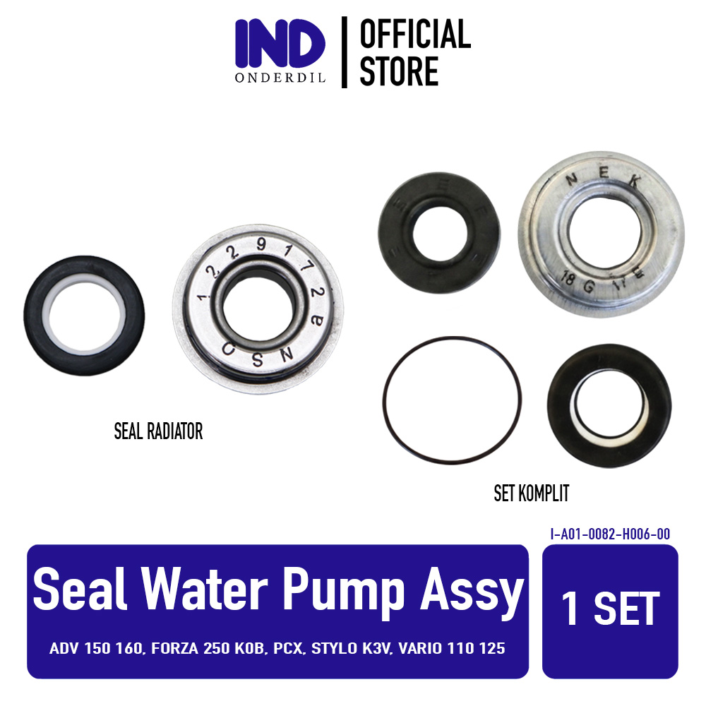 Seal Water Pump Assy ADV 150 160 & Forza 250 K0B & PCX & Stylo K3V & Vario 110 125 dll Sil Air Waterpump Pompa Radiator Komplit Komplet