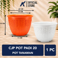 CJP POT PADI 20 Tanaman-Tumbuhan-Bunga-dll Plastik Diameter Atas 20 cm