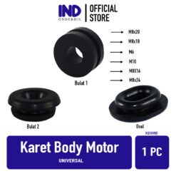 Karet Body M10 M8 M6 Bulat Tameng Knalpot Ring Bosh Bodi Grommet Gromet Pelindung Cover Tutup Bos Aki Acu Accu Universal