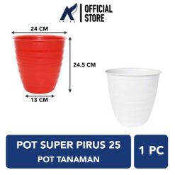 POT SUPER PIRUS 25 Tanaman-Tumbuhan-Bunga Diameter 24 cm
