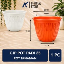 CJP POT PADI 25 Tanaman-Tumbuhan-Bunga-dll Plastik Diameter Atas 25 cm