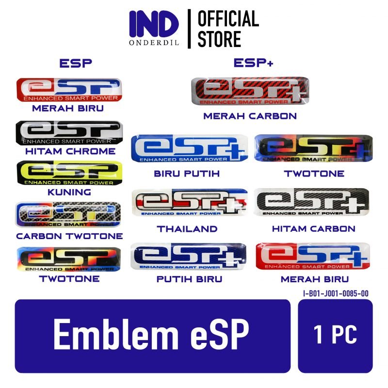Sticker Muncul Emblem 3D eSP Esp+ Stiker Sticker Timbul Logo Thailand Twotone Kuning ...