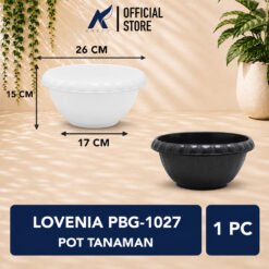 LOVENIA PBG 27 Pot Bonsai Tanaman Tumbuhan Hias Bunga Putih Orange Hijau Biru Ungu PBG-1027 PBG1027 Diameter 28 cm-centi meter