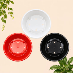 Alternative view of BJP BONSAI 06 Pot Plastik Bulat Tanaman Tumbuhan Hias Bunga dll Warna Putih Hitam Merah Bata Coklat Budi Jaya Plastik Diameter 35 cm centi meter