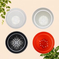 Alternative view of POT SRONDOL 25 Tumbuhan Tinggi Hias Bunga Batu Plastik Tebal dll  Merah Bening Putih Hitam Diameter 24 atas Cm