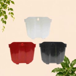 Alternative view of HAFA 20 Pot Plastik Tanaman Tumbuhan Tempel Tembok Dinding Hitas Bunga dll Warna Putih Hitam Merah Bata Coklat