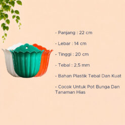 Alternative view of HIGHWAY-HW POT TB 25 Tempel Dinding Tanaman-Bunga Putih-Cokelat