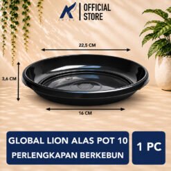 GLOBAL LION ALAS POT 10 Tatakan Pot Plastik GL Diameter 22 cm Hitam