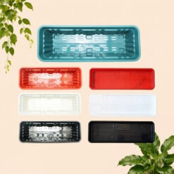Alternative view of GOL POT PANJANG ALPEN 50 Tanaman-Tumbuhan Hias-Bunga-dll Warna Hijau-Merah Bata-Putih-Hitam Panjang Atas 48.5 cm