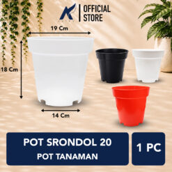 SRONDOL 20 Pot Tinggi Ruplas Tanaman-Tumbuhan Hias-Bunga-dll 20 cm