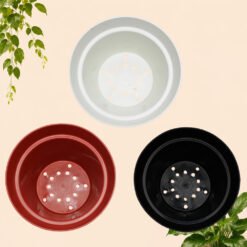 Alternative view of RUPLAS KOPENG 25 Pot Polos Tanaman Hias Bunga Plastik Diameter 24 cm