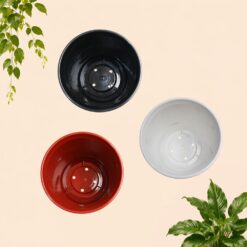 Alternative view of ASTER 181 Pot Tanaman Tumbuhan Tanam Hias Bunga Diameter Atas 18 cm Plastik Hitam Merah Bata Coklat Putih
