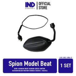 Spion Model Beat (All Type) & Vario 110 & Scoopy & Spacy & Revo & Blade & Grand & Supra X 125 Fit & Tiger & Mega Pro & GL & CB150 Untuk Semua Jenis Motor Drat Honda Standart Setandar Carbon Karbon Standarr