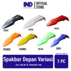 Spakbor Depan Variasi KLX 150 BF & D-Tracker Spakboard Slebor Spak Board Bor Cecepet Front Hitam & Putih & Merah & Biru & Kuning & Hijau & Orange