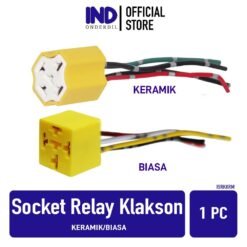 Socket-Soket Relay-Riley-Rilei Klakson 4 Kaki-Kabel Keramik-Ceramic
