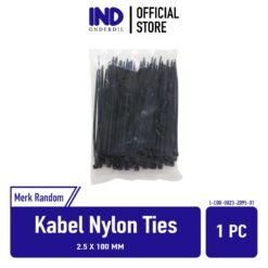 Kabel-Cable-Pengkitat Nylon-Nilon Tie-Ties-Tis 200 mm Hitam 100 Pcs-Biji