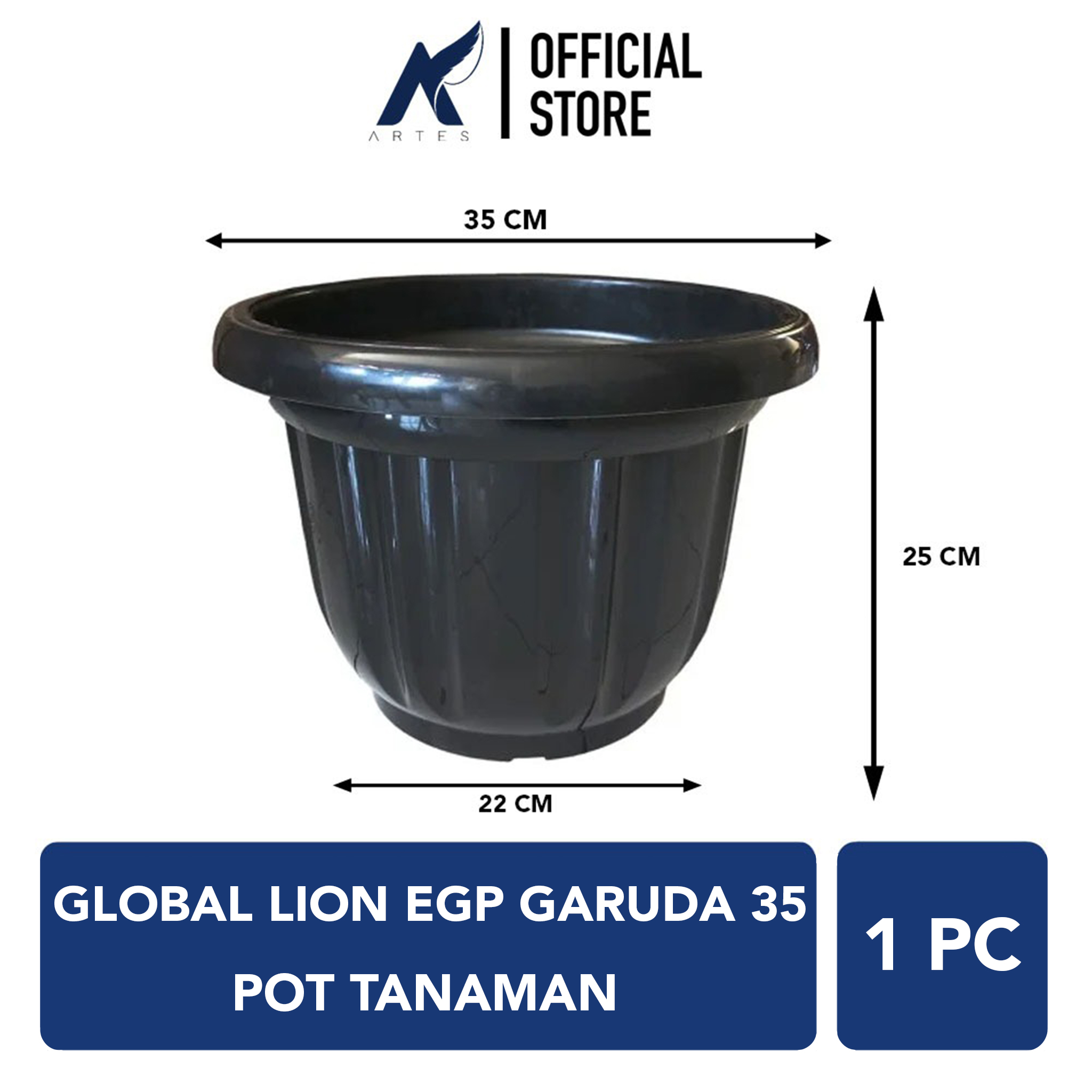 GLOBAL LION EGP GARUDA 35 Pot Tanaman Tumbuhan Bunga Pohon Besar Jumbo Diameter 35 cm Centi Meter