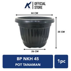 BP NKH 45 Pot Tanaman Tumbuhan Bunga Buah Plastik Diameter 44 cm Hitam