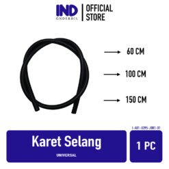 IND Onderdil Karet Selang Universal Penghubung Slang Screen Oil Filter Minyak Bengsin Hitam 60 100 150 cm
