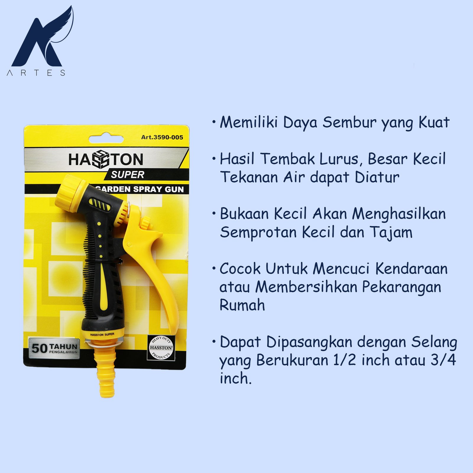 HASSTON PROHEX ART 3590-005 GARDEN SPRAY GUN Nozzle Kepala Semprotan Air Taman-Pekarangan Rumah - Gambar 3