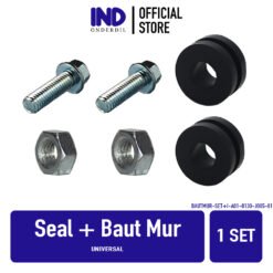Seal + Baut Mur Universal Baud Karet Body Bulat Ring Bosh Bodi Grommet Gromet Tutup Bos Tameng Pelindung Knalpot Cover M8 x 17 8x17 M6x20 Kunci 8 6x20 6 x 20 M6 M K8