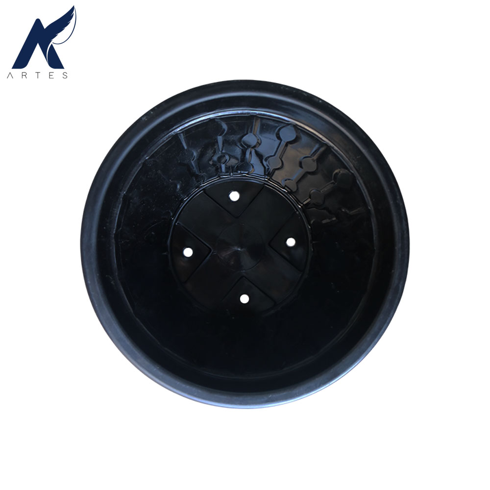 BUDI JAYA PLASTIK POT TULIP 25 BJP Bunga Tanaman Tumbuhan Motif Diameter 25 cm Hitam - Gambar 2