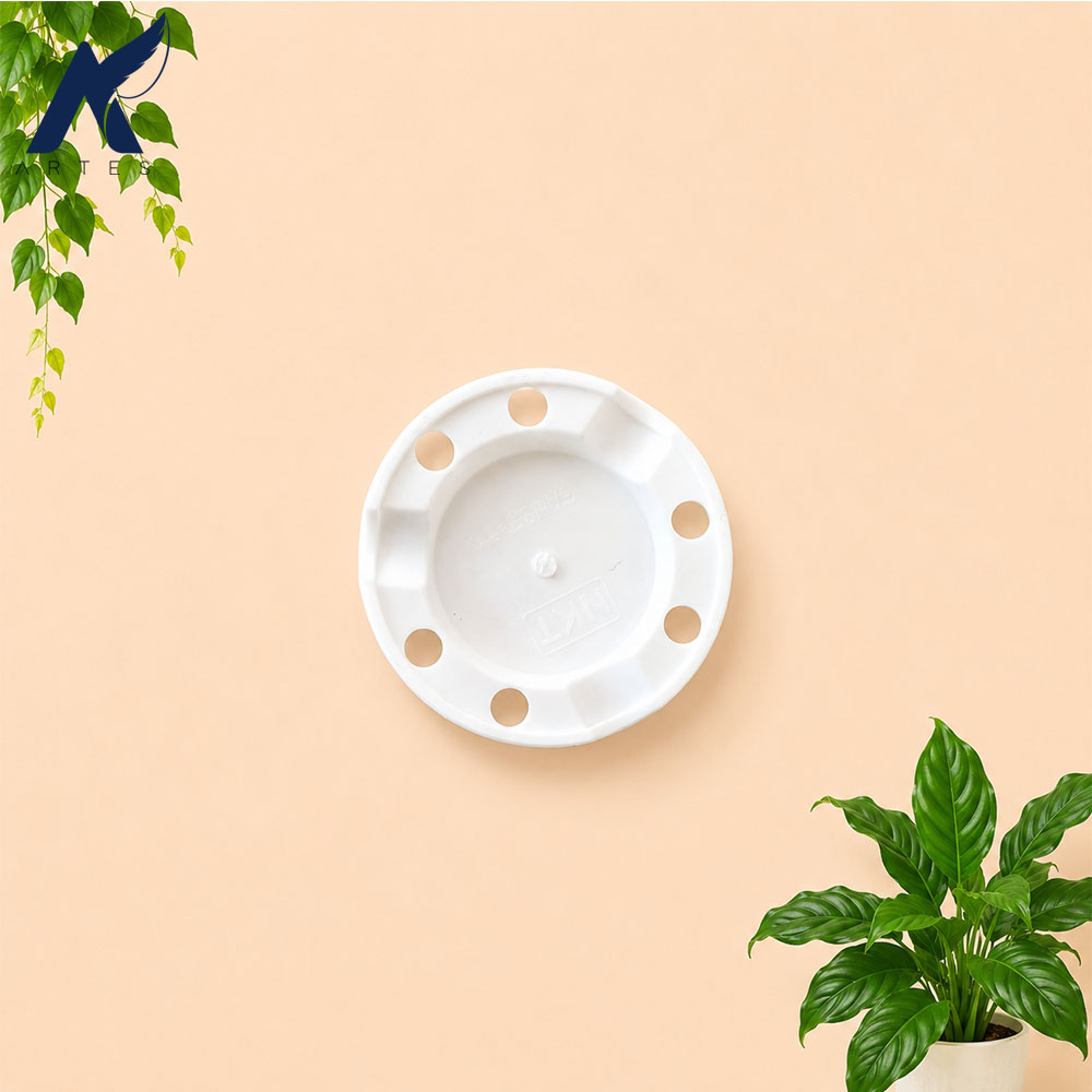 NKT SANSE 10 POT TANAMAN Tumbuhan Hias Bunga Sukulen Kaktus dll Diameter Atas 10 cm centi meter Putih - Gambar 3