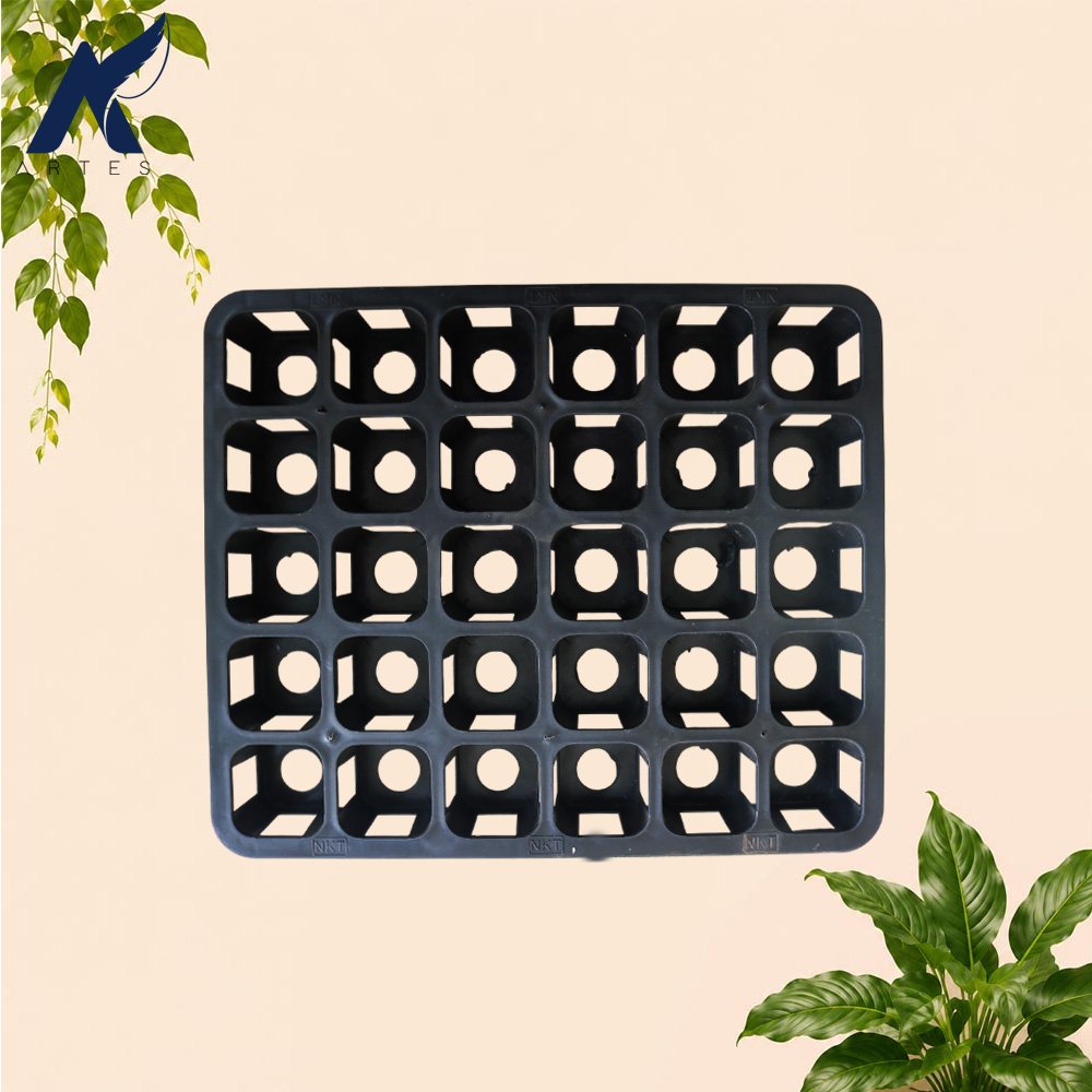 NKT TRAY 5 CM 30 LUBANG (LB30) Lubang Mini Kotak Semai Bibit JUOSS Hitam - Gambar 2