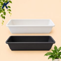 Alternative view of GRACE POT PANJANG SGP 90 POT TANAMAN Tanaman Tumbuhan Hias Bunga dll Panjang 90 cm Centi meter Putih Hitam