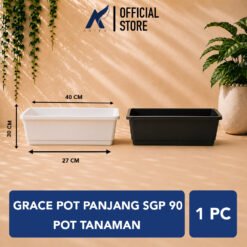 GRACE POT PANJANG SGP 90 POT TANAMAN Tanaman Tumbuhan Hias Bunga dll Panjang 90 cm Centi meter Putih Hitam