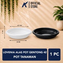 LOVENIA ALAS POT GENTONG 42 POT TANAMAN Tatakan Tatak Tumbuhan Bunga Plastik Diameter 42 cm Centi meter Hitam