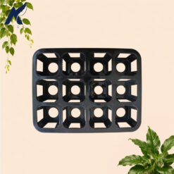 Alternative view of NKT TRAY 5 CM 12 LUBANG (LB12) Lubang Mini Kotak Semai Bibit JUOSS Hitam