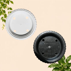 Alternative view of BUDI JAYA PLASTIK POT JASMINE 241 BJP Bunga Tanaman Tumbuhan Tinggi Diameter 24 cm Putih Hitam