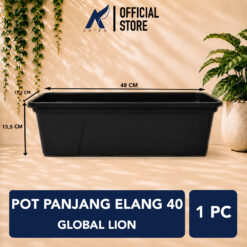GLOBAL LION SEGI EMPAT ELANG 40 POT PANJANG Tanaman Tumbuhan Segi Empat Hias Bunga dll Panjang 48 cm Centi meter Hitam