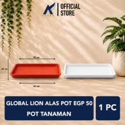 Alternative view of GLOBAL LION ALAS POT EGP 50  ALAS POT Tatakan Tatak Tumbuhan Bunga Plastik Diameter 50 cm Centi meter Cokelat Putih