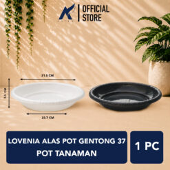 LOVENIA ALAS POT GENTONG 37 POT TANAMAN Tatakan Tatak Tumbuhan Bunga Plastik Diameter 31,5 cm Centi meter Hitam