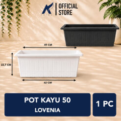 LOVENIA KAYU 50  POT PANJANG Tanaman Tumbuhan Hias Bunga dll Panjang 49 cm Centi meter Hitam Putih