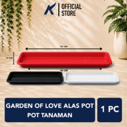 GARDEN OF LOVE ALAS POT ALPEN 50 Tatakan Tatak Tanaman Plastik Diameter 50 cm centimeter Putih Merah Bata Hitam