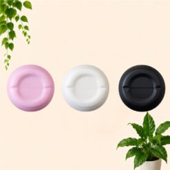 Alternative view of NKT VAS CANTIK POT TANAMAN Bunga Hiasan Kamar Dekorasi Kantor Meja Wadah Plastik Tebal Warna Warni Diameter Atas 15 cm centimeter Hitam Pink Putih