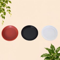 Alternative view of NKT ALAS POT 15 POT TANAMAN Tatakan Tatak Tumbuhan Bunga Plastik Diameter 15 cm Centi meter Merah Bata Hitam Putih