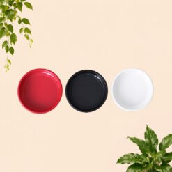 Alternative view of NKT ALAS POT 17 POT TANAMAN Tatakan Tatak Tumbuhan Bunga Plastik Diameter 17 cm Centi meter Merah Bata Hitam Putih
