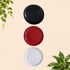 Alternative view of NKT ALAS POT 20 POT TANAMAN Tatakan Tatak Tumbuhan Bunga Plastik Diameter 20 cm Centi meter Merah Bata Hitam Putih