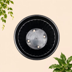GRACE 25 POT TANAMAN Plastik Kuping Tumbuhan Hias Bunga Daun Diameter Atas 25cm Centi meter Hitam - Gambar 3