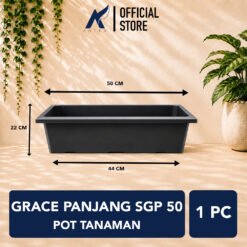 GRACE PANJANG SGP 50 POT TANAMAN Tanaman Tumbuhan Hias Bunga dll Panjang 50 cm Centi meter Hitam