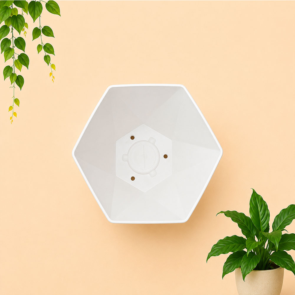QUEEN KOI 30 POT TANAMAN Bulat Tumbuhan Hias Dekorasi Bunga Daun Diameter Atas 30 cm centi meter Putih - Gambar 3