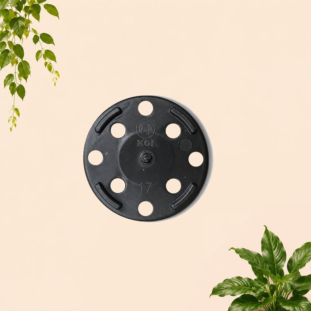 QUEEN KOI 17 POT TANAMAN Bulat Tumbuhan Hias Dekorasi Bunga Daun Diameter Atas 17 cm centi meter Hitam - Gambar 2