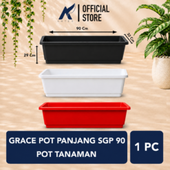 Grace Pot Panjang SGP 90 Pot Tanaman Tanaman Tumbuhan Hias Bunga dll Putih Hitam Panjang 90 cm Centi meter